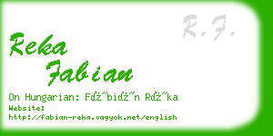 reka fabian business card